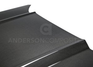 Ford Mustang Hood - Anderson Composites - Type-OE Double Sided Carbon Fiber - `15-`17